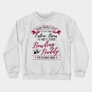 Mom Daughter Matching Bowling Shirts Crewneck Sweatshirt